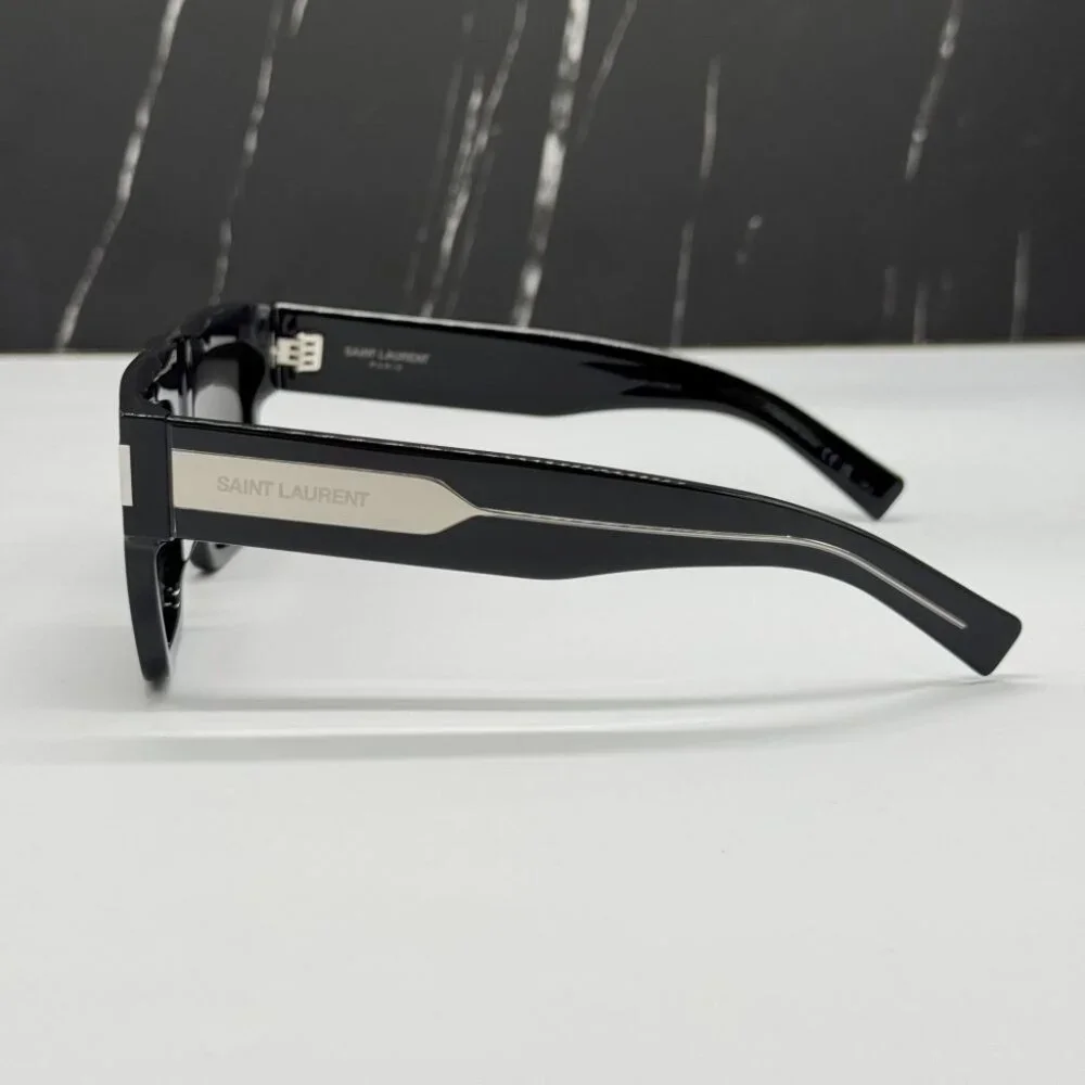 NEW SL628 001 SAINT LAURENT SQUARE BLACK UNISEX SL 628 001 SUNGLASSES